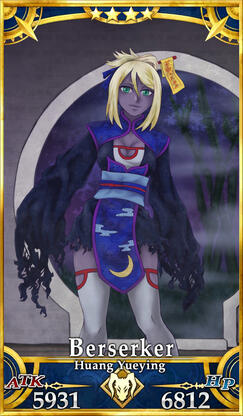 Card art style illustration of Fanservant Huang Yueying